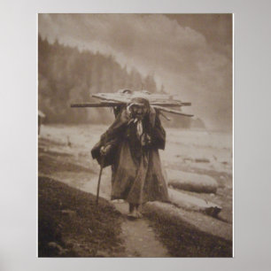 Poster Portrait Vintage amérindien