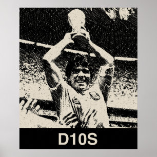 Poster Portrait Vintage de Maradona