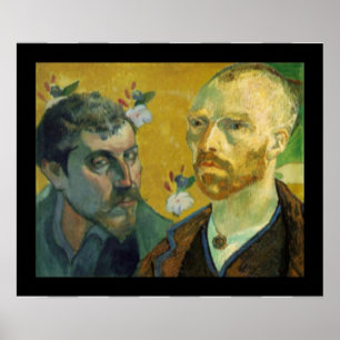 Poster Portraits de Paul Gauguin et Vincent van Gogh