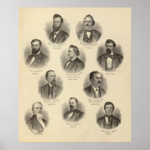 Poster Portraits de Rev H Gilliland, Wm F Terhune