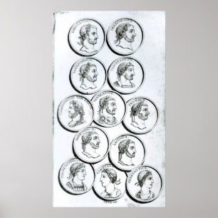 Poster Portraits des empereurs romains