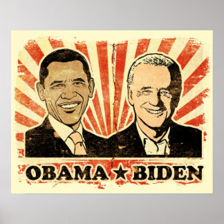 Poster Portraits d'Obama Biden