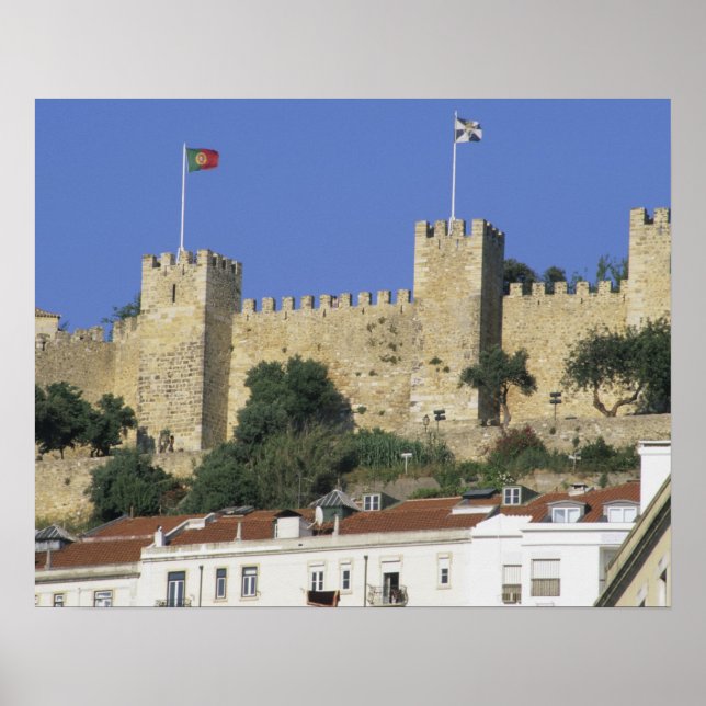 Poster Portugal, Lisbonne. Castelo de Sao Jorge. (Devant)