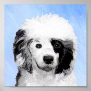 Poster Portuguese Water Dog Painting - Original Dog Art
