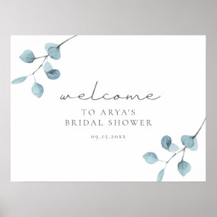 Poster Pos de bienvenue pour la douche de mariée ARYA Euc