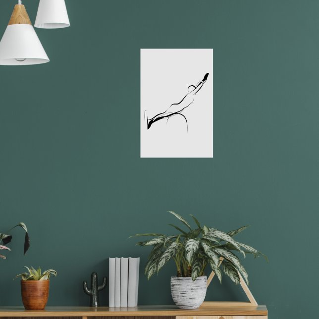 Poster Pose de cygne Pilates - baril d'échelle (Salon 1)