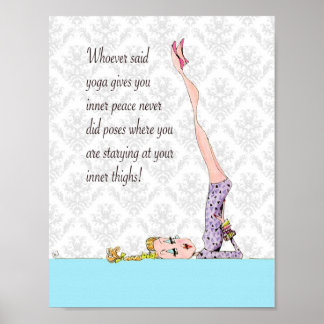 Poster Pose de yoga pour la paix intérieure