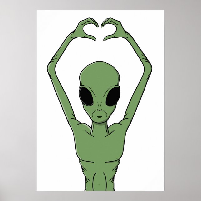 Poster Pose du cœur extraterrestre (Devant)