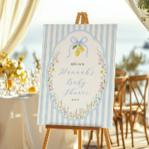 Posey Bienvenue Fleur des Champs Bleu Baby Shower