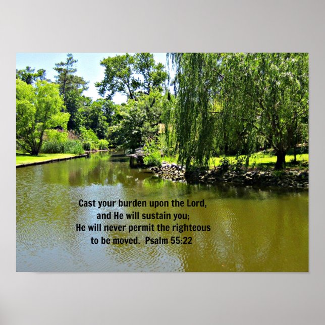 Poster Posez votre fardeau sur le Seigneur...Ps. 55:22 (Devant)