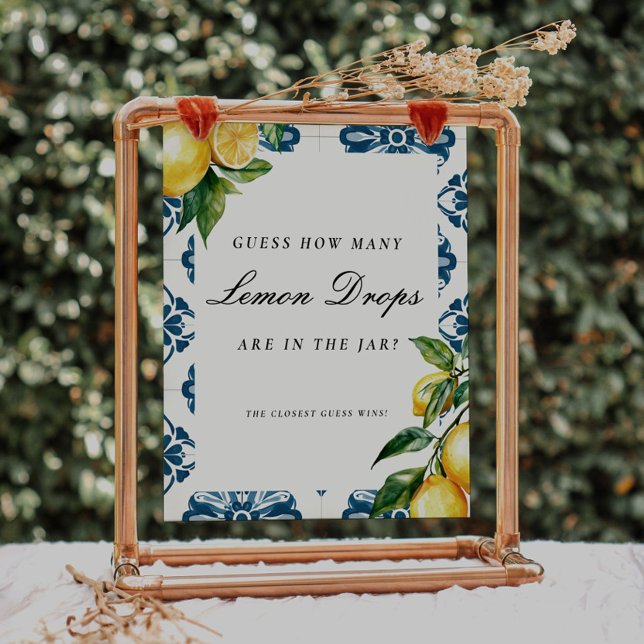 Poster Positano Devine combien de citron Fête des mariées (Créateur téléchargé)