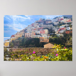 Poster Positano - Ville côtière italienne pittoresque Pho