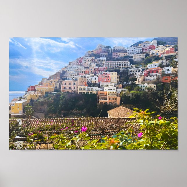 Poster Positano - Ville côtière italienne pittoresque Pho (Devant)