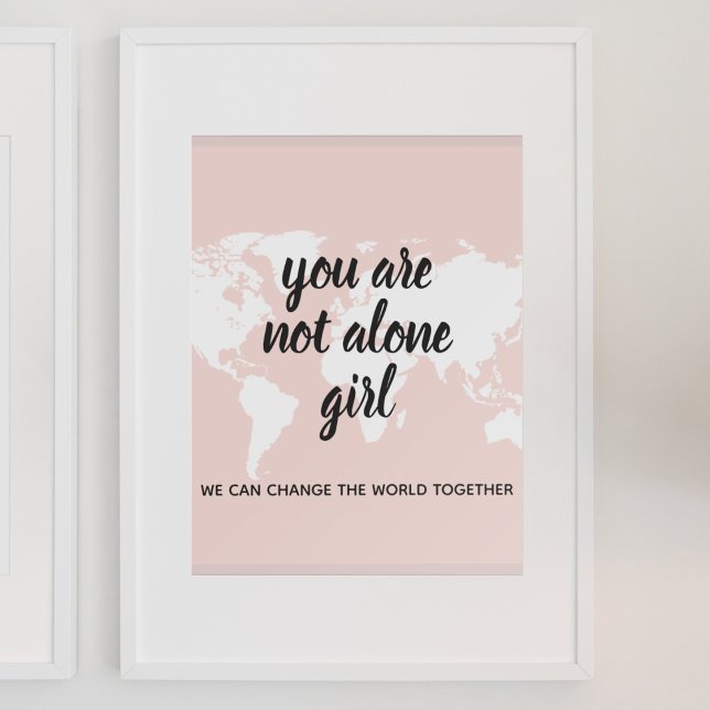 Poster Positif Vous N'Êtes Pas Seul Citation Motivation F (Créateur téléchargé)
