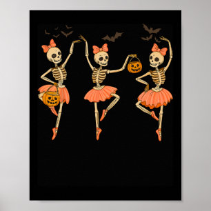 Poster Positions de lettre de squelette