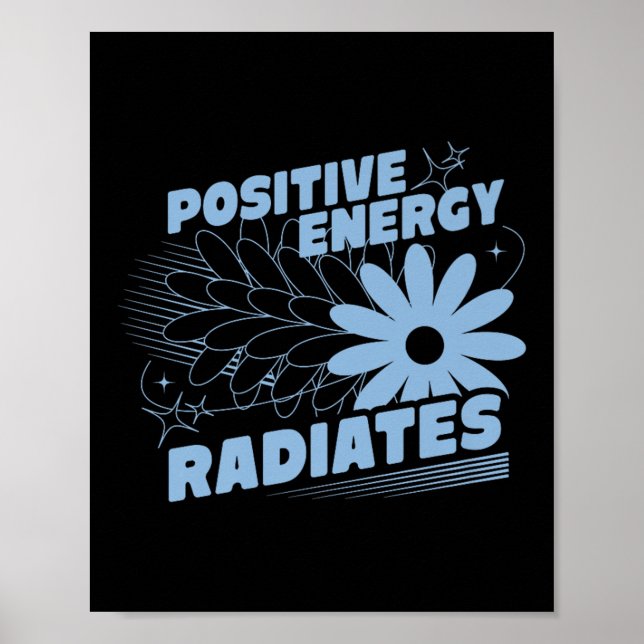 Poster Positive, Rayons d'énergie Citation positive Inspi (Devant)