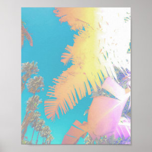 Poster "Positive Vibes Tropical Palm Trees"