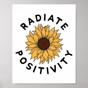 Poster Positivité Tournesol Message positif Genre humain