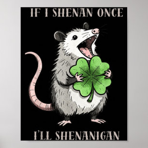 Poster Possum si je fais des bêtises jour de la saint pat