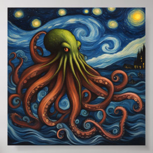 Poster Post-impressionnisme de Cthulhu