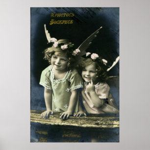 Poster Postal de Pascua Vintage