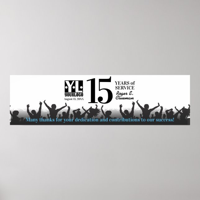 Poster Poste de bannière de signature de l'anniversaire d (Devant)