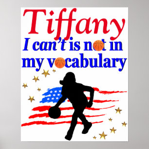 POSTER POSTE DE BASKETBALL INSPIRATIF DE DRAPEAU ROUGE ÉT