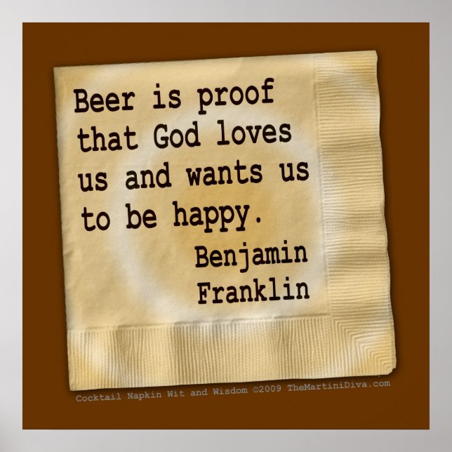 Poster Poster, Art - La bière est la preuve (Devant)
