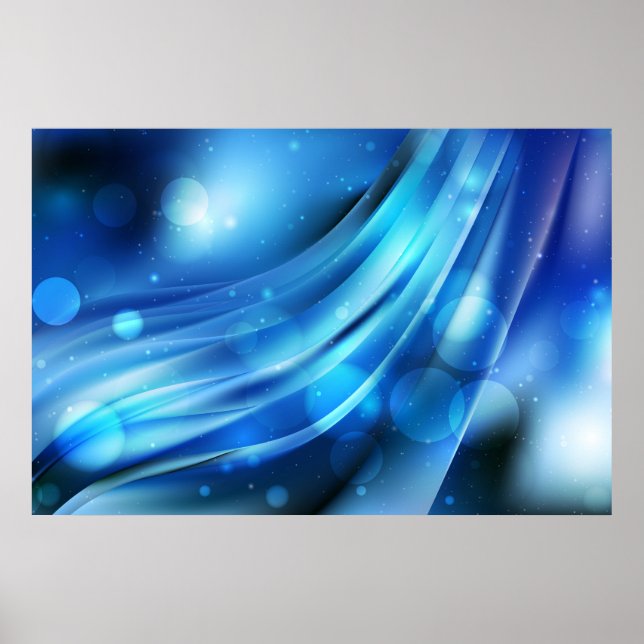 Poster Poster-Bleu Abstrait (Devant)