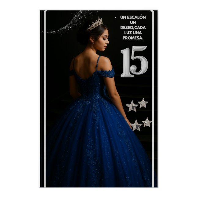 Poster Póster brillante Sueños de Quinceañera (Devant)