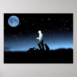 Poster ~Poster "de bleu de berger de moutons "