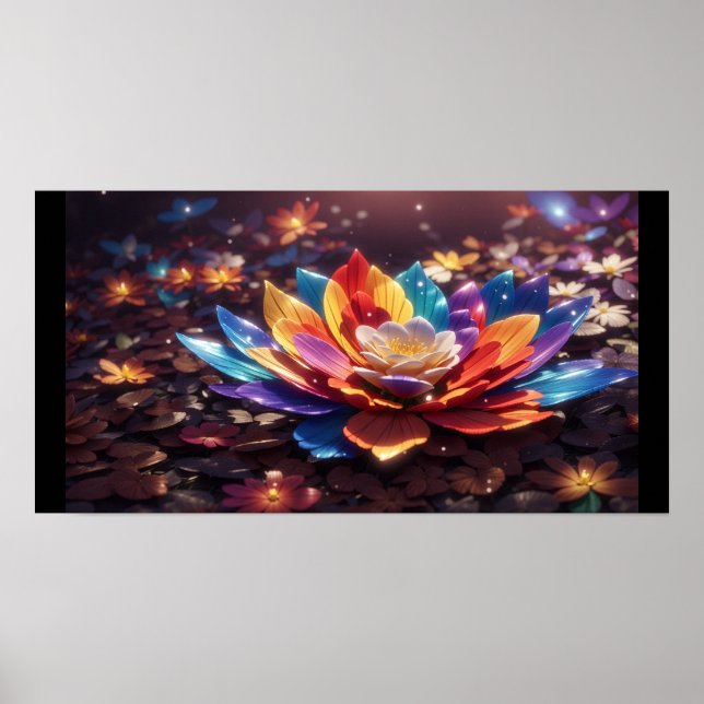 Poster "Poster Fleur Arc-en-ciel de Blossom Brilliance" (Devant)