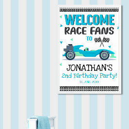 Poster Póster Fun 2nd Birthday Race Car Driver