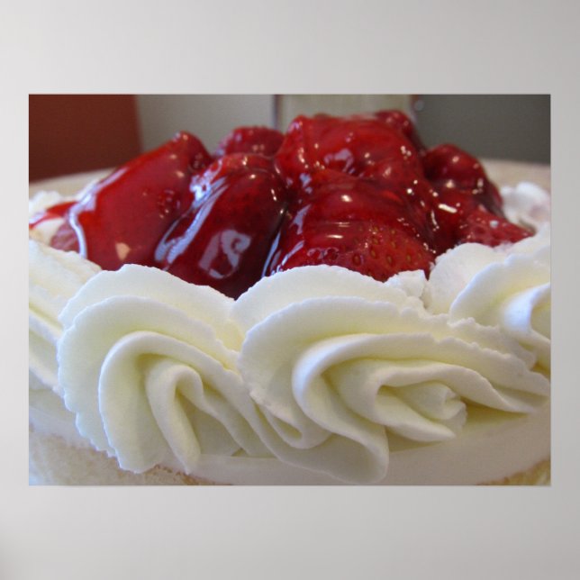 Poster Poster—Gâteau aux fraises (Devant)