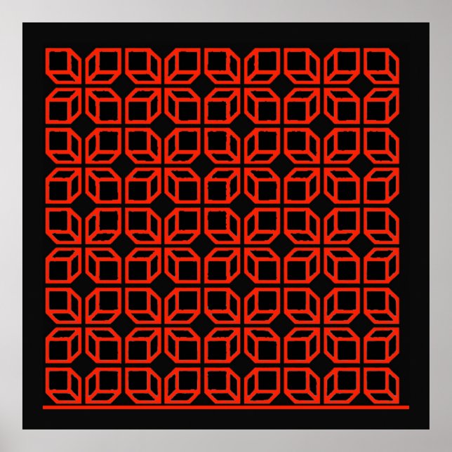 Poster 'Poster géométrique d'art opérationnel' (Devant)