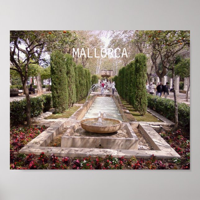 Poster póster hort del rei en la isla de Mallorca (Devant)