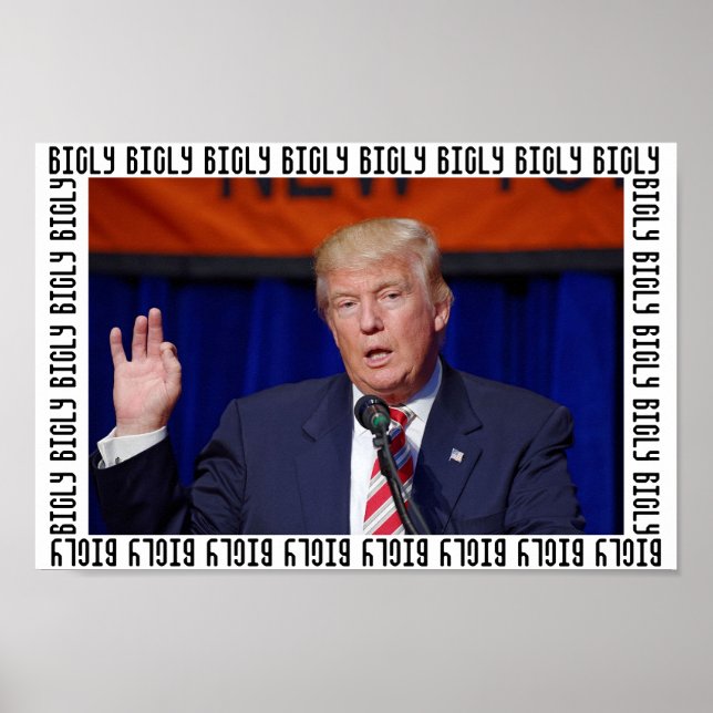 Poster Poster-image du président Donald Trump "Bigly" (Devant)