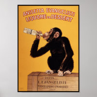 Poster/Impression : Anissetta Liquor Monkey