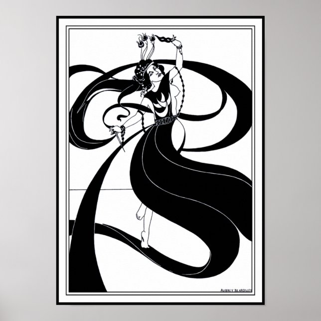Poster Poster/Impression : Beardsley Illustration (Devant)