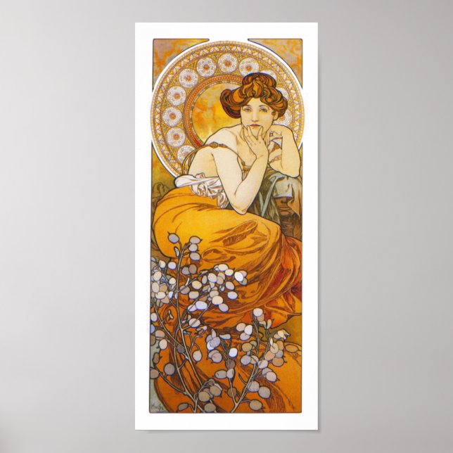 Poster Poster/Imprimer : Alphonse Mucha - Topaz (Devant)