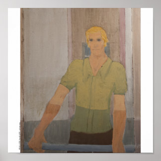 Poster Poster/Imprimer : "Chemise verte Blond Man"