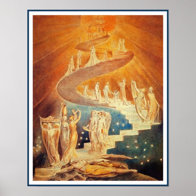 Poster Poster/Imprimer : échelle de Jacob - William Blake (Devant)