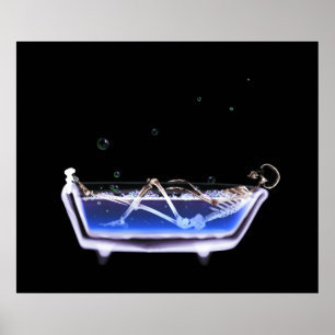 Poster Poster/Imprimer X-Ray Skeleton Bath Original