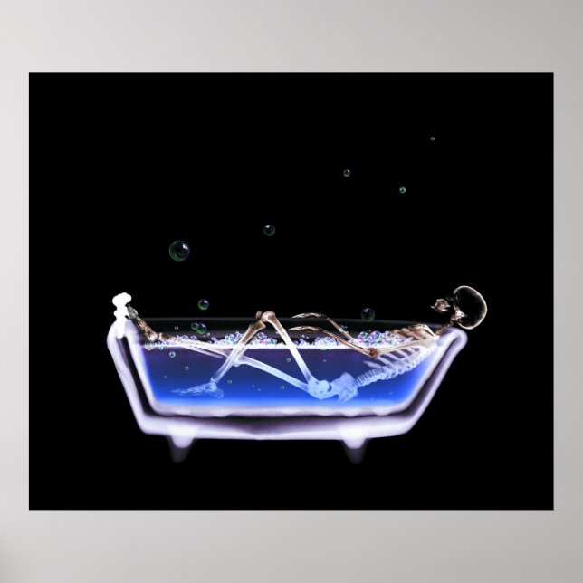 Poster Poster/Imprimer X-Ray Skeleton Bath Original (Devant)