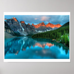 Poster Poster. Lac et montagne