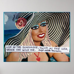 POSTER POSTER-LIVE AU SOLEIL, BAIN EN MER,