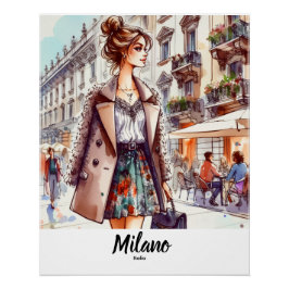 Poster Póster Milano