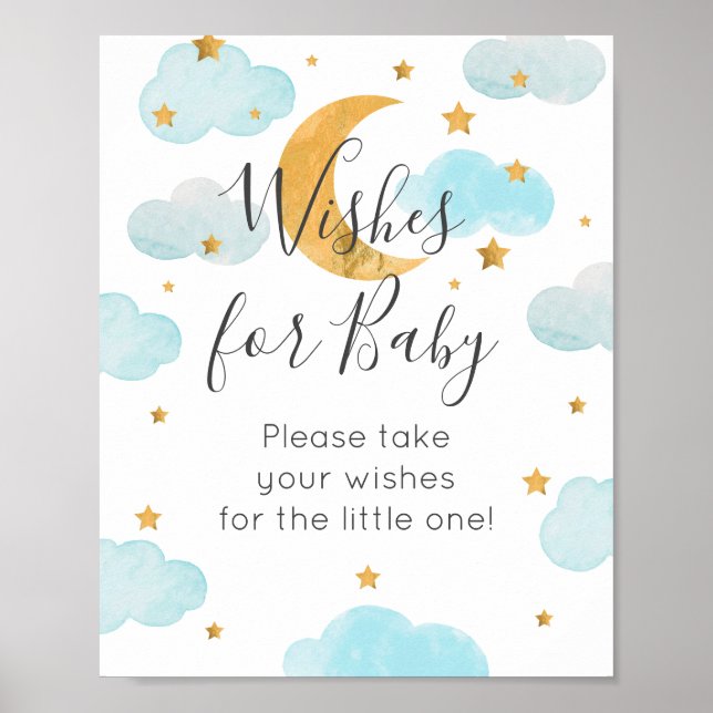 Poster Póster Moon & Stars Wives for Baby sign (Devant)