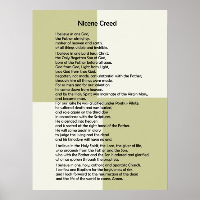 Poster Poster-Nicene Creed~ Personnalisable! (Devant)