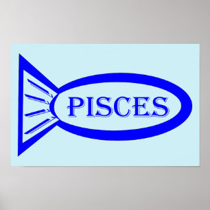Poster Poster Poisson Symbole Étoile Pisces